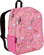 Wildkin 15-inch Kids Backpack – Durable, Padded, Adjustable for School & Travel - Wild Horses