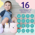 Lumipets Remote Control Silicone Night Light for Kids - Bear Design with 9 Soft Colors & Sleep Timer - Rechargeable, Battery-Operated Lamp for Bedroom | Baby Nursery, Toddler, Girls, Boys