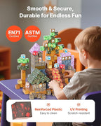 VEVOR Magnetic Blocks, 100 PCS Dark Castle Set, Magnetic Building Cubes for Kids, STEM Montessori Sensory Toys for Christmas Birthday Gift, Construction Stacking Toy for 3+ Years Old Boys & Girls