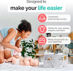 Felt Diaper Caddy - Extra Large Storage for Baby and Toddler Items - Diaper caddy basket - Portable Organizer Easily Holds Diapers, Clothing - Useful for Nursery, Bedroom, Living Room, Car