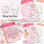 Scene Sticker Book for Kids,20 Sets of 3D Sticker Scenes for Adults Fun Mini Cute Kawaii Stickers Therapy 3D Scenes 3D House Stickers Set Relief Stress Pass The Time