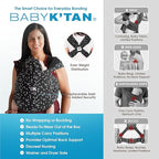 Small-Petite Original Baby K'tan Baby Carrier: #1 Easy Pre-Wrapped, Soft, Slip-On, No Rings, No Buckles | 5 in 1 Baby Sling Gift | Infant Wrap for Newborn to Toddler up to 35lb Women 2-4, Men up to 36