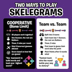 Skelegrams by Uzzle Games – Spell Words with Bone Pieces in This Fast, Cooperative Party Game for Families - Ages 8+, Spelling & Word Game for 3–6 Players