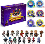 EvolutionUSA Purple Epic Superhero Bath Bombs for Kids, 6 Super Hero Bath Bombs with Toy Inside, Lush Childrens Bathbombs, Organic Bathbomb with Surprise Inside, Fizzy Fun Superhero Bath Balls