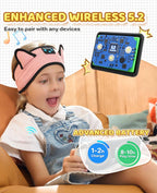 KIDSBAND Kids Headphones, Baby Headphones for Plane, Bluetooth Headphones Headband for Kids with Wired Playback 3.5 MM Jack for School Girls Boys Children,Kindle Tablet Cellphones Airplane Travel