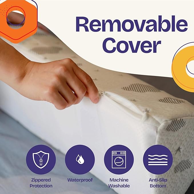 ComfyBumpy Bed Rail & Bumper Set for Toddlers – Extra-Long Rail + Foam Safety Guard | Fits Twin, Full, Queen & King Sizes | Non-Slip Protection for Comfortable Toddler Sleep | Grey