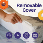 ComfyBumpy Bed Rail & Bumper Set for Toddlers – Extra-Long Rail + Foam Safety Guard | Fits Twin, Full, Queen & King Sizes | Non-Slip Protection for Comfortable Toddler Sleep | Grey