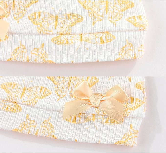Newborn Baby Boy Girl Caps Mittens Socks Set Cotton Baby Essentials Accessories (Hats+Gloves+Socks)
