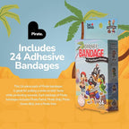 BioSwiss Bandages, Pirate Shaped Self Adhesive Bandage, Latex Free Sterile Wound Care, Fun First Aid Kit Supplies for Kids and Adults, 24 Count