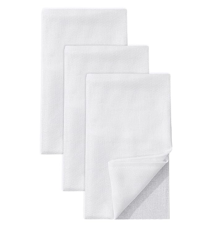 RUVANTI 10 Pack Birdseye Flat-Fold Cloth Diapers for Babies, 100% Cotton Extra Large Reusable Diapers, Baby Burp Cloths