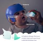 Booger Buddy Nasal Aspirator Bulb, Narwhal - with LED Light for Babies & Toddlers – BPA-Free Snot Remover for Infant Stuffy Nose and Congestion Relief – Easy to Clean Design