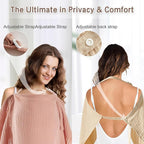 2 Pack Nursing Covers 100% Cotton Breastfeeding Cover Privacy Muslin Full Coverage Nursing Scarf Gift Box (Linen & Dusty Pink)