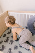 Oilo Crib Sheet, Breathable 100% Turkish Cotton Fitted Jersey, 300 Thread Count, Machine Washable, Fits Standard Crib (28" x 52" x 6"), Toddler Bedding, Girl, Boy, & Neutral Nursery Design, Hedgehog