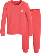 moimoln Pajamas Set 6M-5Y Solid Ribbed Unisex Baby & Toddler, Soft Viscose, Snug-Fit, Everyday Sleepwear