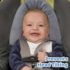 Pro Goleem Breathable 3-in-1 Infant Car Seat Head Support, Soft Infant Car Seat Insert, Carseat Cushion for Toddler, Perfect for Car Seat, Strollers, Swings, Carrier, Bouncer, Black and Grey