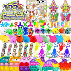 123 PCS Party Favors for Kids, Fidget Toys Bulk, Birthday Gifts Toys, Stocking Stuffers, Prize Treasure Box Toys for Classroom, Goodie Bags Stuffers, Pinata Filler, Carnival Prizes for Boys Girls 4-10