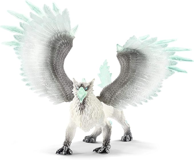 Schleich Eldrador Creatures - 13" Ice Griffin Toy - Movable Wing Dragon Action Figure for Boys and Girls - Mythical Creature Figures - Fantasy Beast Figurine - Fun Monster Toys for Kids Ages 7+