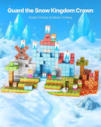 VEVOR Magnetic Blocks, 150 PCS Glacier Castle Set, Magnetic Building Cubes for Kids, STEM Montessori Sensory Toys for Christmas Birthday Gift, Construction Stacking Toy for 3+ Years Old Boys & Girls