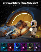 Rossetta Astronaut Galaxy Projector, Star Projector for Bedroom, LED Night Light for Kids Room with Timer and Remote, Room Decor Aesthetic, Home Decor, Gifts for Adults, Teens, Christmas, Birthday