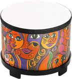 Tosnail 8 Inch Floor Tom Drum with Storage Bag and Mallets for Kids, Percussion Instrument Musical Toy for Children, Toddlers, Christmas Birthday Gift - Face Pattern