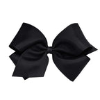 Wee Ones Baby Girls' King Grosgrain Hair Bow on a WeeStay Clip w/Plain Wrap - Black,One Size
