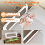 Bed Guard Rail for Toddlers - 47" Adjustable Heights & Folding up Portable Bed Railing for Baby - Toddler Bed Rails Guard for Crib, Twin, Bunk,Full Size, Queen & King Bed (White)