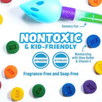 Tub Works® Bath Color Brush™ Kids Bath Bomb Set | Nontoxic & Fragrance-Free | Use Brush to Paint Water with Vibrant, Fizzing Colors | Fun BathBombs for Kids Bath | Creative Bathtub Toys for Toddlers