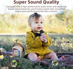 YF93 Mini Karaoke Machine for Kids with Bluetooth Speaker, 7 Voice-Changing Modes, Colorful LED Mirror Lights, TF Card Support, Rechargeable 2200mAh Battery, Portable Singing Gift for Children(Beige)