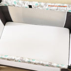 david's kids Muslin Mini Crib Sheets, 2 Pack Cotton Pack N Play Sheets for Boys Girls Neutral, Soft Breathable Baby Sheets Fit Pack N Play, Playard and Mini Crib Mattresses, Snow White & English Rose