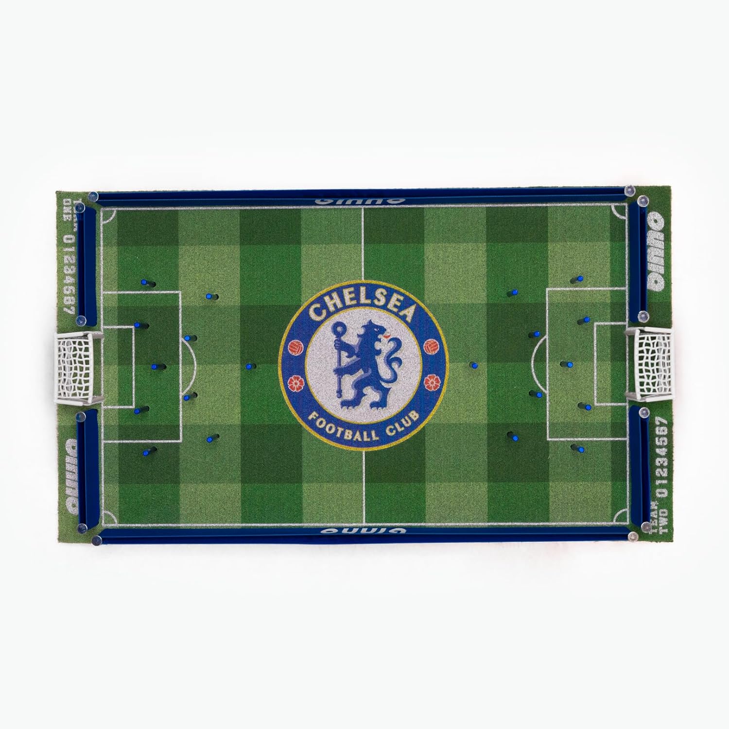 Binho Board Classic Board Game Chelsea Edition - 2-Player Fast-Paced Finger Flicker Pinball Family Board Games - Portable Tabletop Sports Game Set for Any Occasion