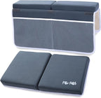 Baby Bath Kneeler and Elbow Rest Pad Set Made of Neoprene & Foam - Non Slip Cushioned Bath Kneeling Pad for Bathing Baby with XL Compartments for Bath Toy Storage for Tub