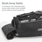 UPPAbaby Travel Bag for Vista and Cruz Strollers - Includes TravelSafe Program Coverage, Inner Wheel Bag and Storage Pocket - Smooth Wheels, Handles + Durable Design