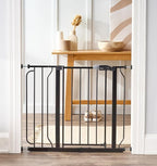 Regalo Easy Step 38.5-Inch Wide Walk Thru Baby Gate, Includes 6-Inch Extension Kit, Pressure Mount Kit, Wall Cups, Black