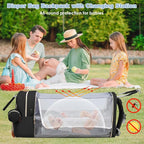 Diaper Bag Backpack, Large Diaper Bag with Changing Station, Baby Bag, New Mom Gifts, Lightweight Waterproof Unisex Diaper Bag with Insulated Pockets and USB Charging Port, Black