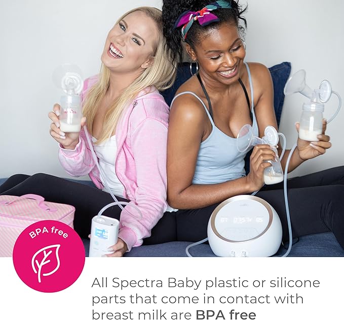 Spectra Baby S2 Plus Premier Electric Breast Pump with Grey Tote Premium Accessory Kit - 24 mm