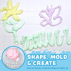 Tub Works® Fluffy Foam Soap, Variety 6 Pack | Shape, Mold & Create Bath Art with Soft Bath Foam for Kids | Gentle, Cleansing Kids Bath Soap | Easy-to-Use Spray Nozzles | Fruity, Fun Bath Colors