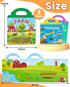 Reusable Sticker Book for Toddlers 2-4 Years, Stickers for Kids, Toddler Sticker Book Ages 1-3, Toddler Craft Activities, Toddlers Travel Toys Ages 2+ Boy Girl Birthday Gifts