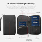 RFID Blocking Family Passport Holder Wallet 6,Premium Leather Travel Document Organizer for Women and Men,Travel Wallet for Credit Card