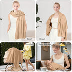 Nursing Cover for Breastfeeding – Privacy Breast Feeding Covers for Women – Soft Lyocell Fabric, Lightweight & Breathable – Multi-Use Scarf, Shawl, Baby Blanket – One Size – With Laundry Bag
