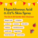 Hypochlorous Acid Spray For Kids - Soothes Diaper Rash, Baby Acne, Eczema, Cuts & Scrapes - Baby & Kids Skin Soothing Spray for Sensitive Skin, Non-Toxic, No Sting, 4 oz