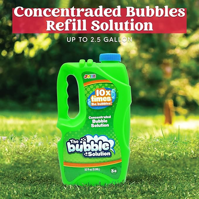 JOYIN 32 oz Concentrated Bubble Solution (Green) for Kids, Boys and Girls Summer Game, Party Favors, Summer Outdoor Fun, Pretend-Play Toys, Educational Toys, and School Classroom Prizes