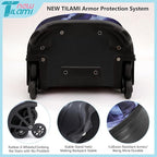 NEW TILAMI 18 inch Rolling Backpack Boys for School – Durable, Waterproof, Adjustable Handle, Stair Climbing, Variety of Colors & Patterns, Lightning Purple