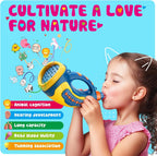 Voice Changer Toy for Kids 5-7: Animal Sounds Horn 30 Fun Sound Effects & Lights Voice Changer Device Kids Hunting Toys Nature Exploration Outdoor Toys for Boys Girls Ages 3-8 Olds, Blue