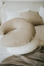 Organic Cover for Nursing Pillow • Premium Quality 100% Cotton Oeko-Tex Standard • Cover for Breastfeeding and Bottle Feeding Pillow • Soft and Breathable • Only Cover (Brown waffle)