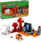 LEGO Minecraft The Nether Portal Ambush Adventure Set, Building Toy for Kids with Minecraft Action Figures and Battle Scenes, Minecraft Toy for Boys, Girls and Gamers Ages 8 and Up, 21255