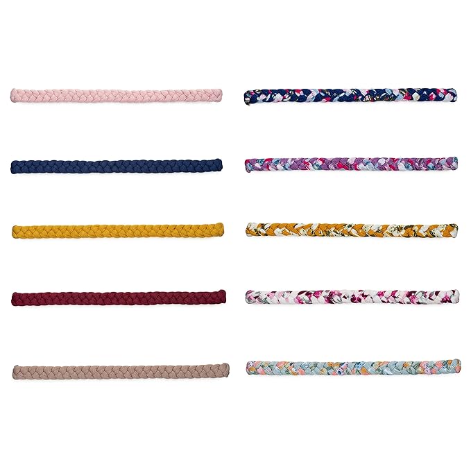 Parker Baby Co. Toddler Braided Headbands, Assorted (Pack of 10) Hair Accessories for Girls - Marigold Set