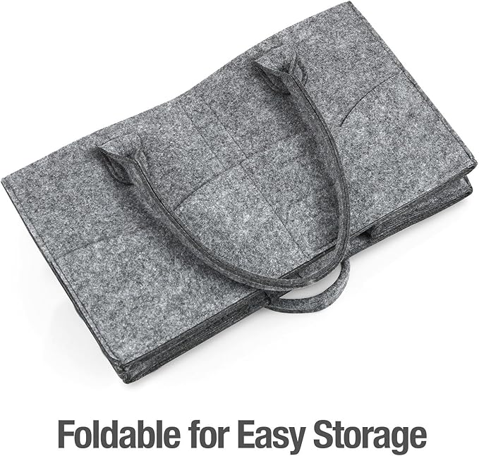 PandaEar Baby Diaper Caddy Organizer, Portable Travel Diaper Organizer, Nursery Caddy Basket with Divided Design