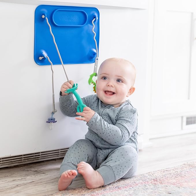 Busy Baby Teething Spoon - 2-in-1 Teether and Training Spoon for Self Feeding, Dishwasher Safe, BPA Free, Food Grade Silicone (Tan)