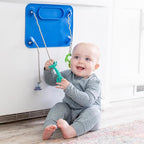 Busy Baby Teething Spoon - 2-in-1 Teether and Training Spoon for Self Feeding, Dishwasher Safe, BPA Free, Food Grade Silicone (Tan)