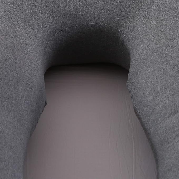 Amagoing 55 inches Pregnancy Pillows for Sleeping, U Shaped Maternity Full Body Pillow for Pregnant Women with Hip, Leg, Back, Belly Support, Washable Jersey Cover Included (Dark Grey)